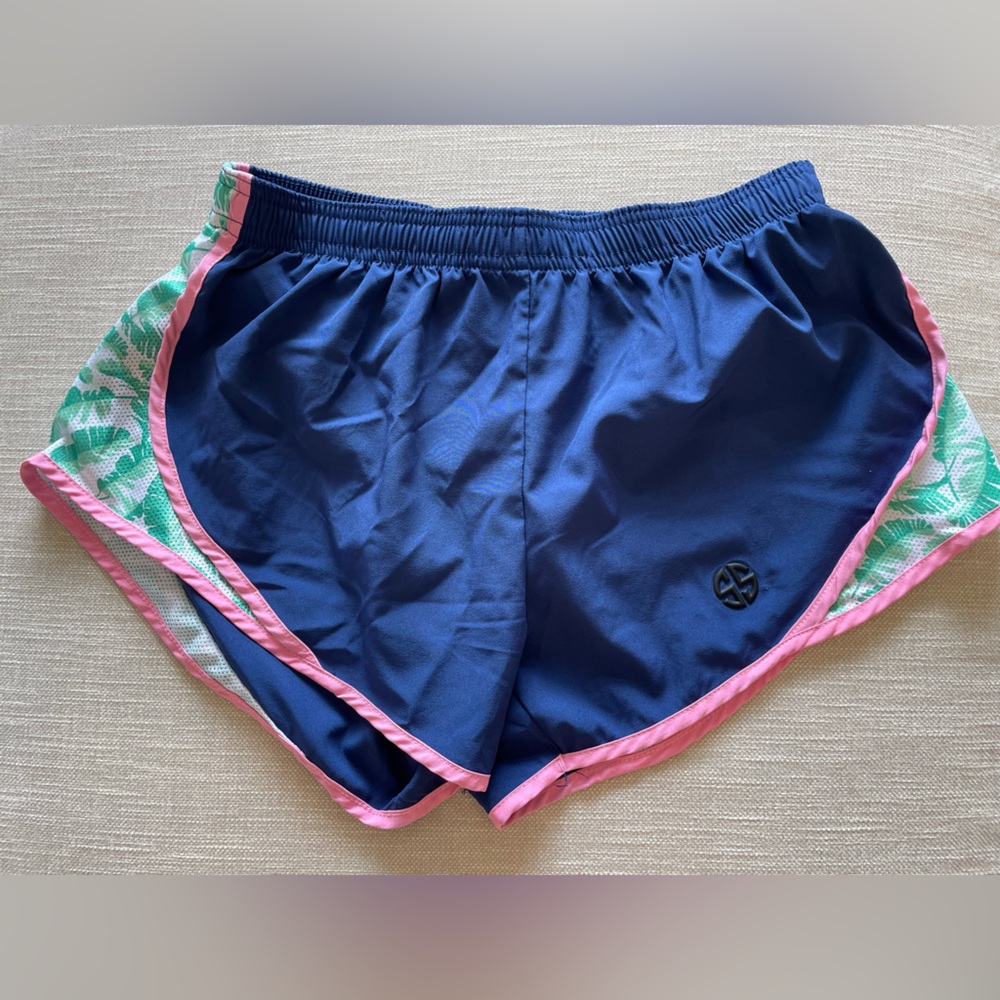 Simply Southern Tropical Palm Tree Print Running Shorts